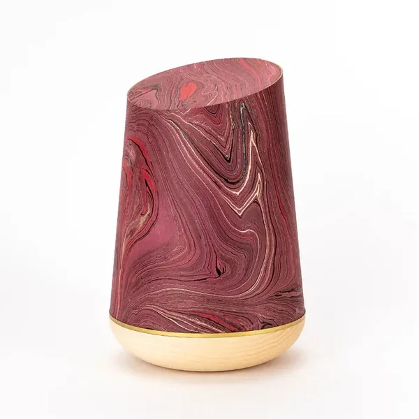 Marmoré-Holzurne "Burgund-Gold"