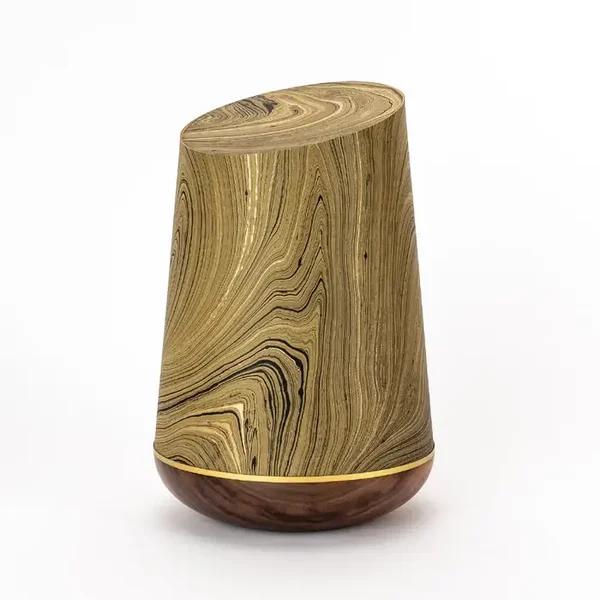 Marmoré-Holzurne "Oliv-Gold"
