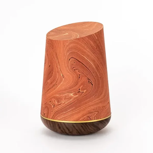 Marmoré-Holzurne "Terrakotta-Gold"