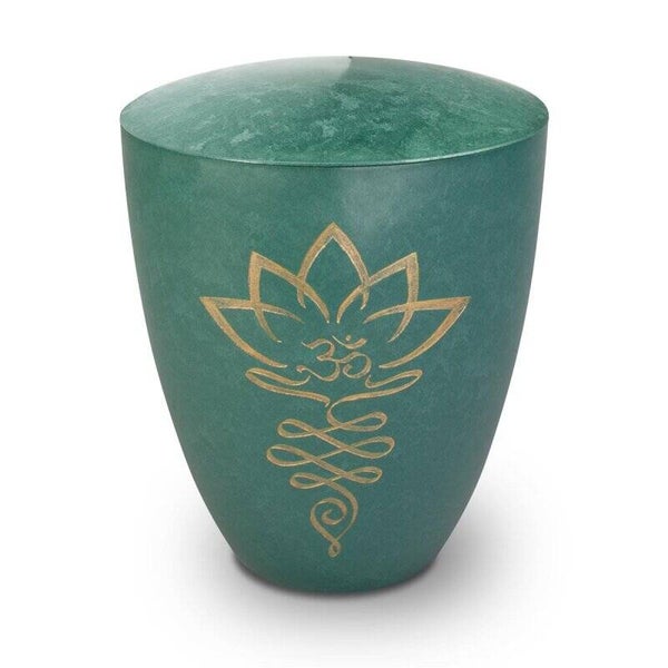 Urne Genesis Gravur Lotusblüte Jade