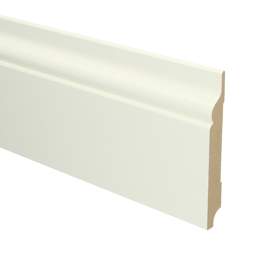 MDF Romantische plint 150x18 wit voorgelakt RAL 9010