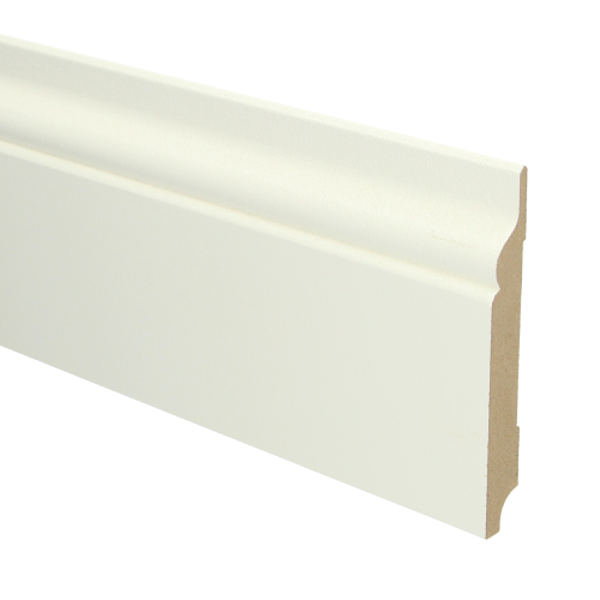 MDF Romantische plint 120x15 wit voorgelakt RAL 9010