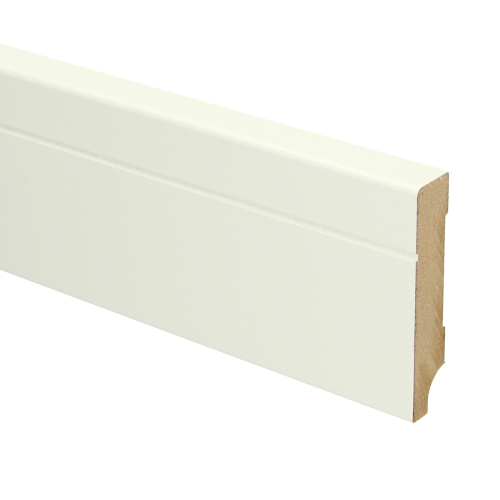 MDF Tijdloze plint 90x15 wit voorgelakt RAL 9010