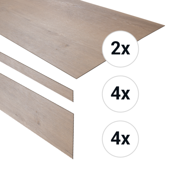 PVC traptreden set voor 4 treden boterkoek UM