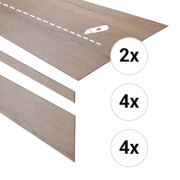 PVC traptreden set voor 4 treden gemberkoek UM