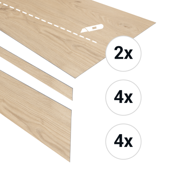 PVC traptreden set voor 4 treden panna cotta