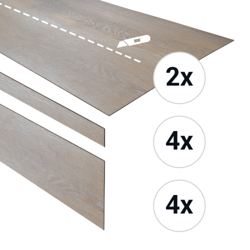 PVC traptreden set voor 4 treden honing