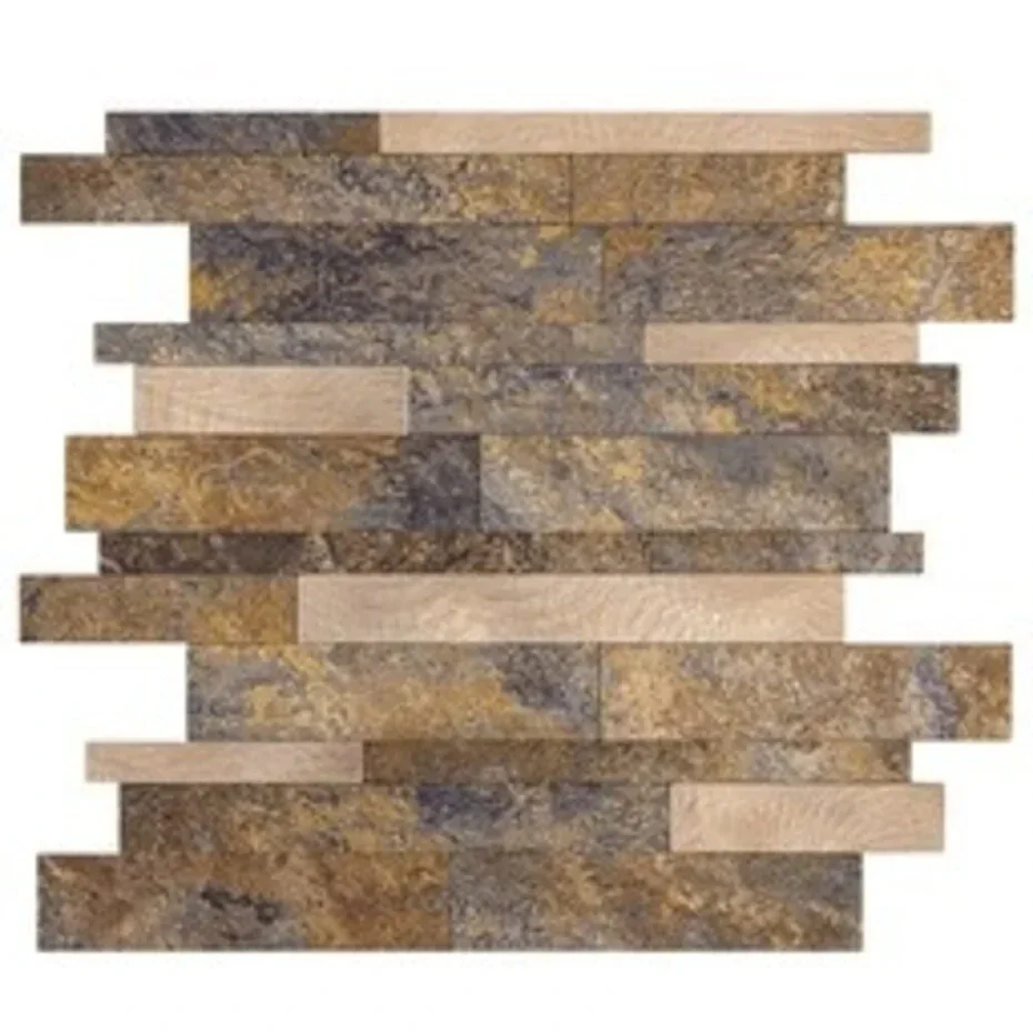 Taupe Natuursteen Wildverband - Zelfklevend Mozaiek