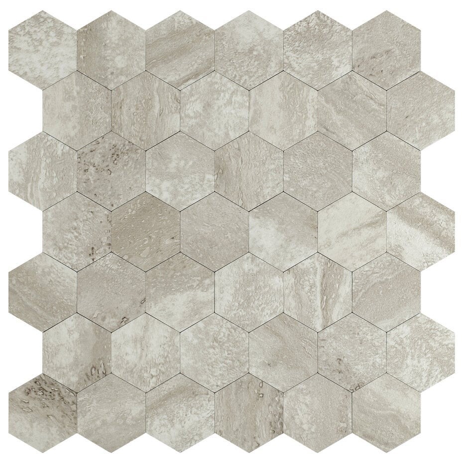 XL Stone Taupe HEXAGON - Zelfklevend Mozaïek