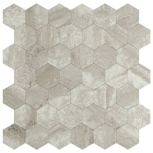 XL Stone Taupe HEXAGON - Zelfklevend Mozaïek