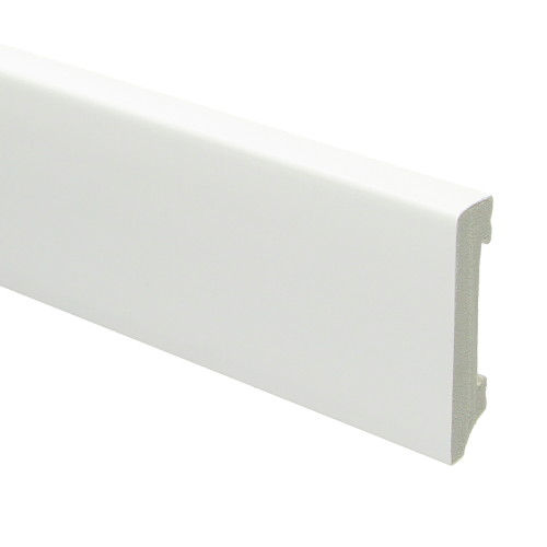 Watervaste kunststof Moderne plint 90x15 wit