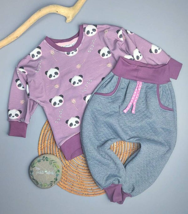 Set l Panda l lila, grau