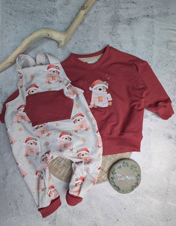 Set l Weihnachtsbär l Latzhose und OversitzePulli