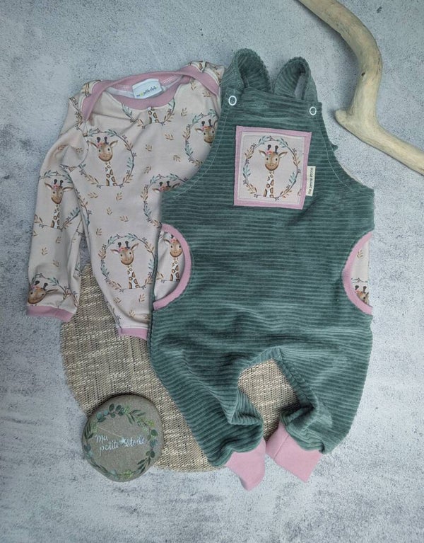 Set l Giraffe l Latzhose und Body