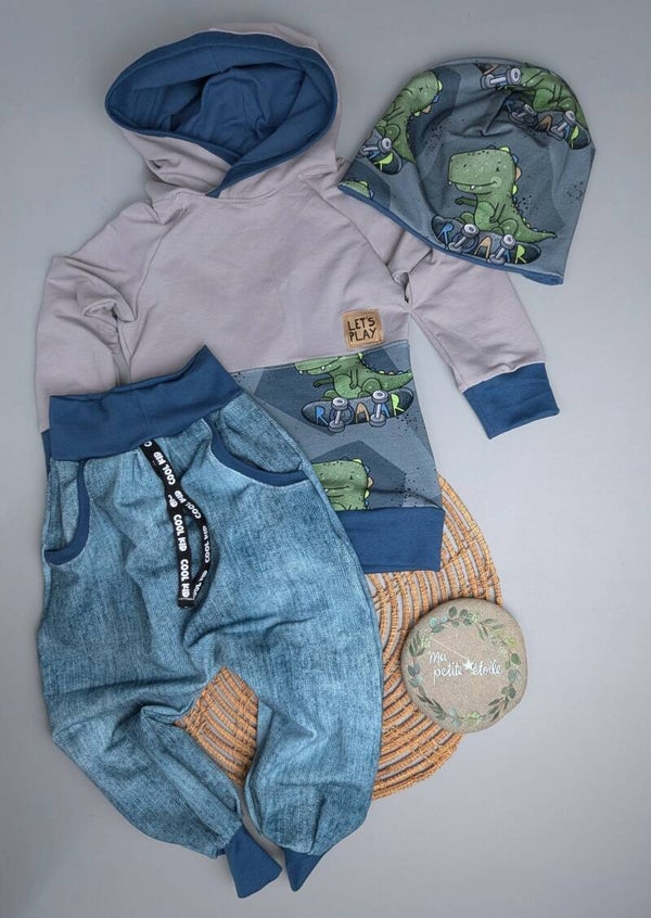 Set l Dino l grün, grau blau
