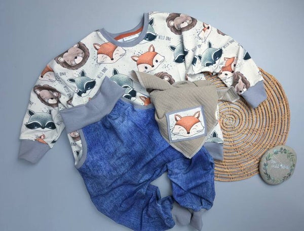 Set l Tiere l braun, blau