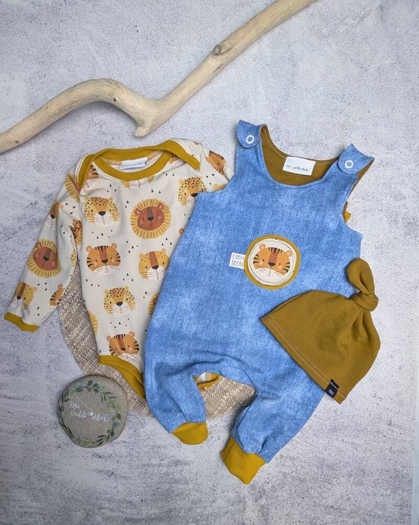 Set | Tiger I Strampler, Body und Knotenmütze
