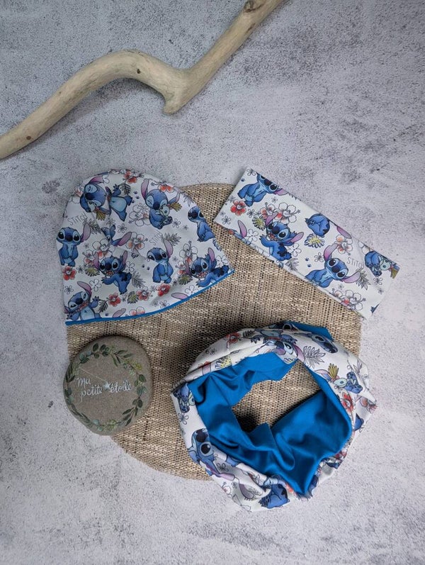 Beanie-Loop Set l Blaues Monster