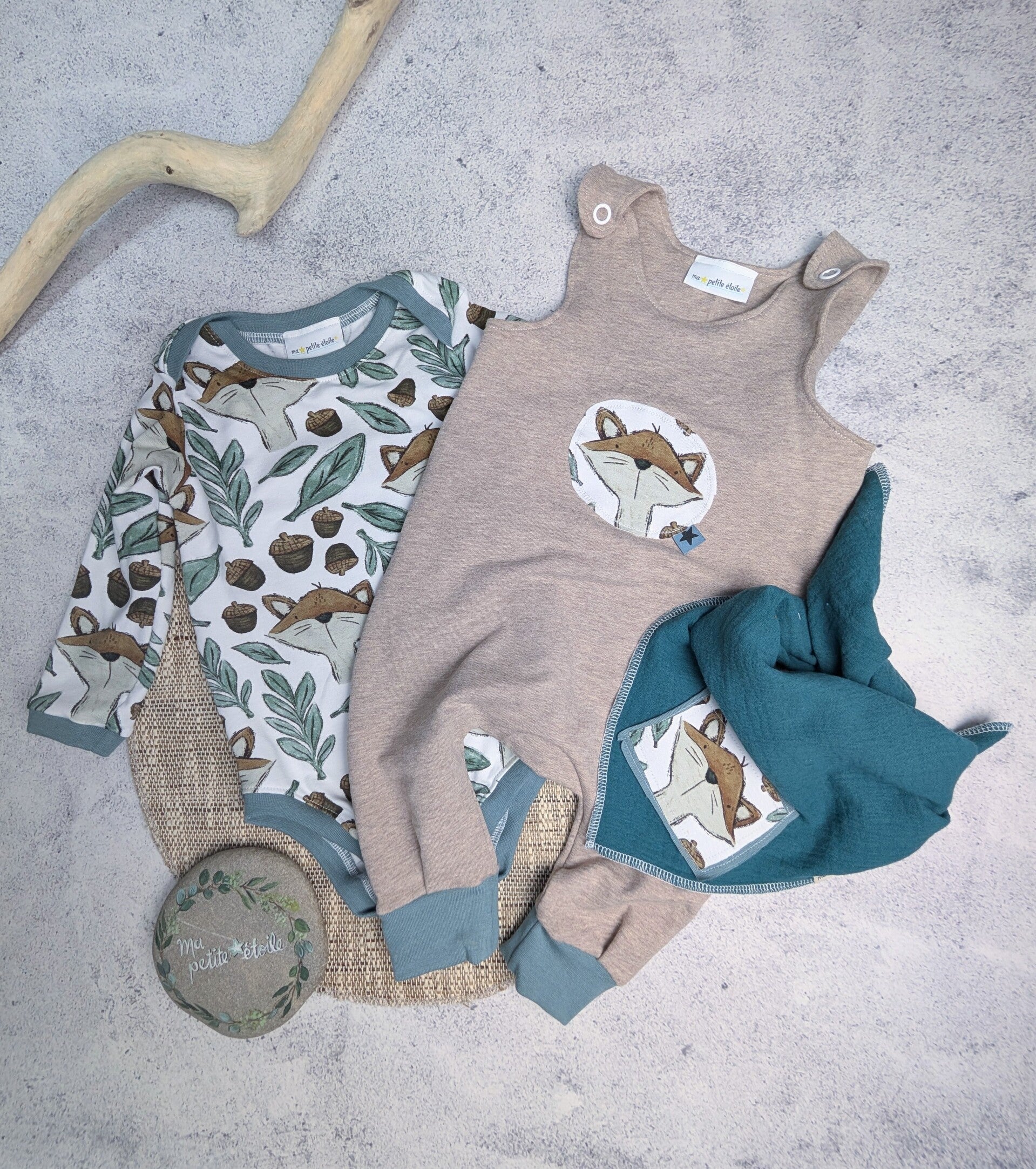 Set | Waldtiere l Strampler, Body und Nuscheli