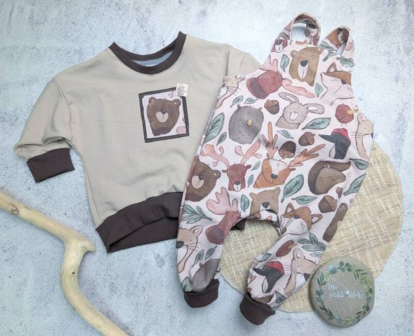 Set l Waldtiere l Latzhose und OversitzePulli