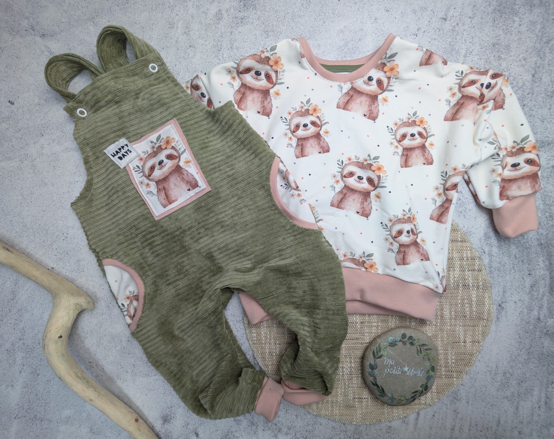 Set | Faultier I Latzhose und OversizePulli