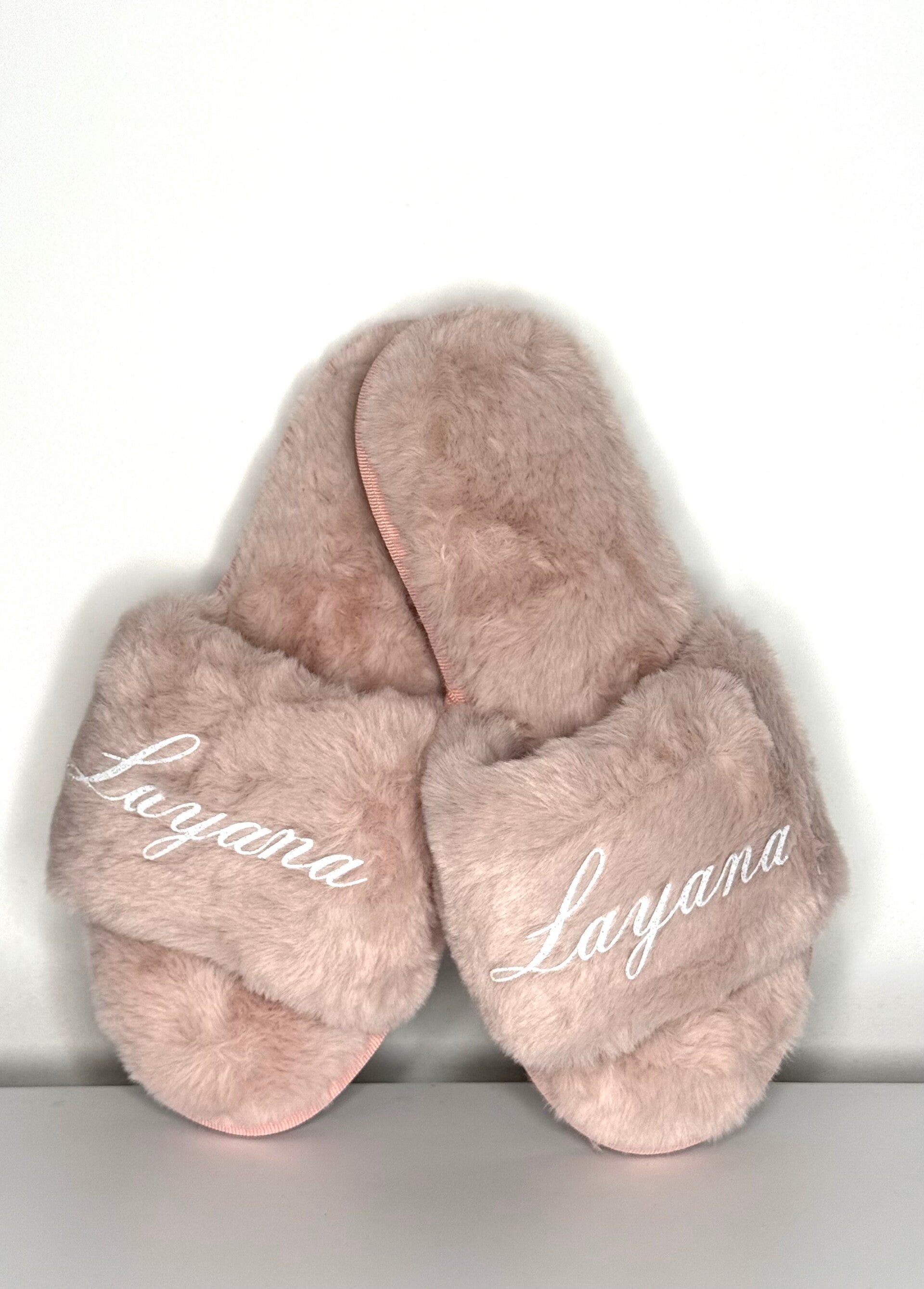 CHAUSSONS FLUFFY ROSE