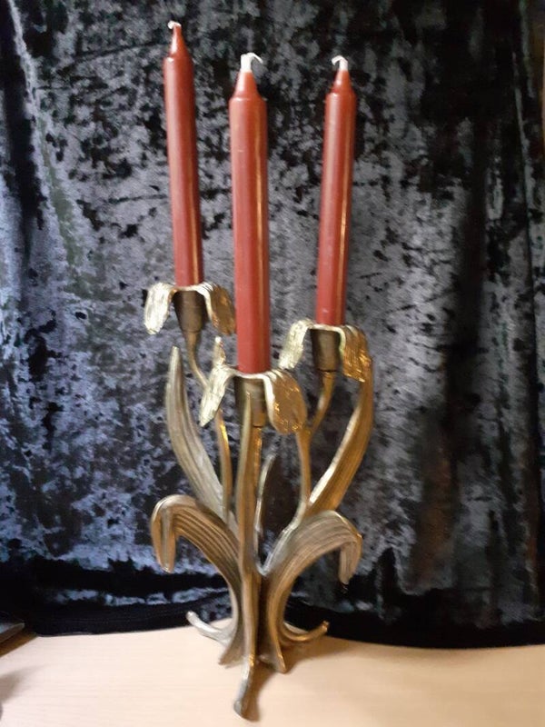 Kerzenständer aus Messing, Art Deco