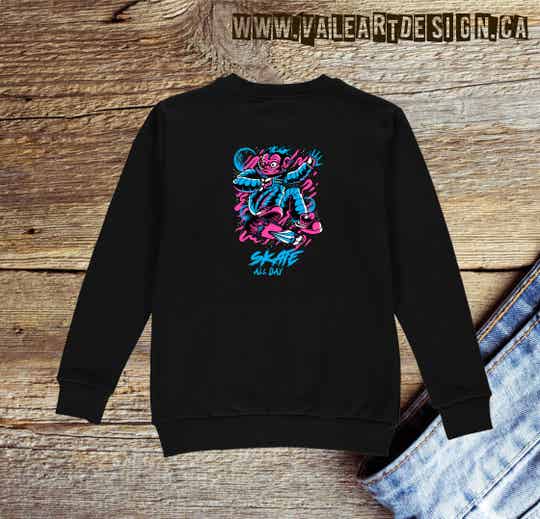 Graffiti Sweatshirt "Skate all Day"