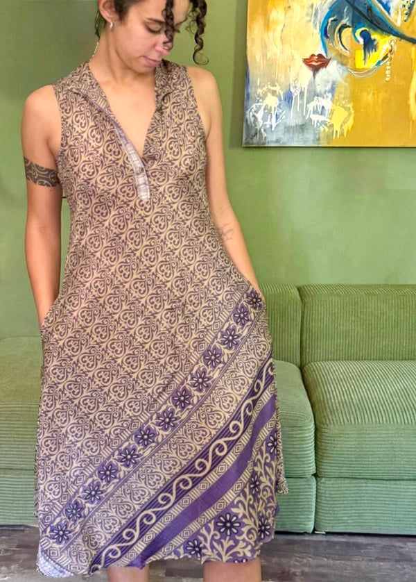 VESTITO LONGUETTE VIOLA