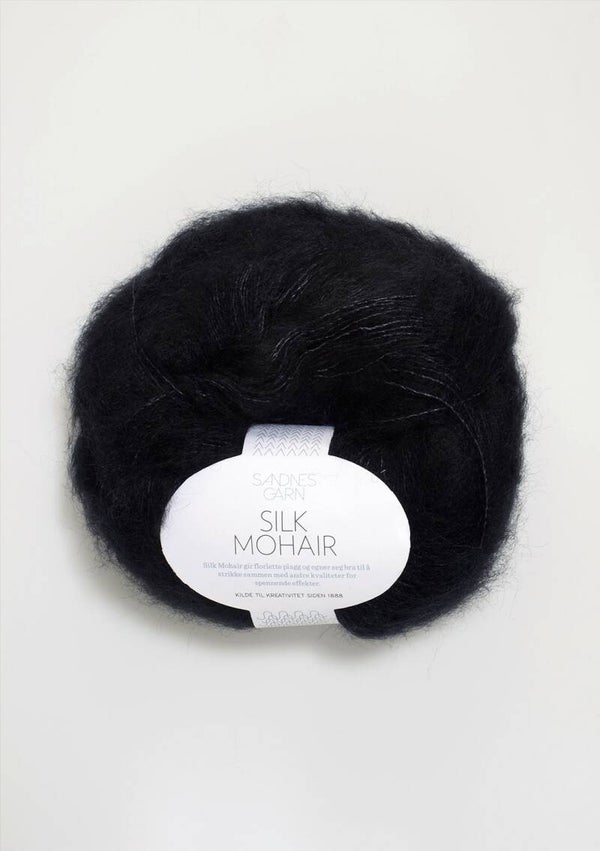 Tynn Silk Mohair Zwart