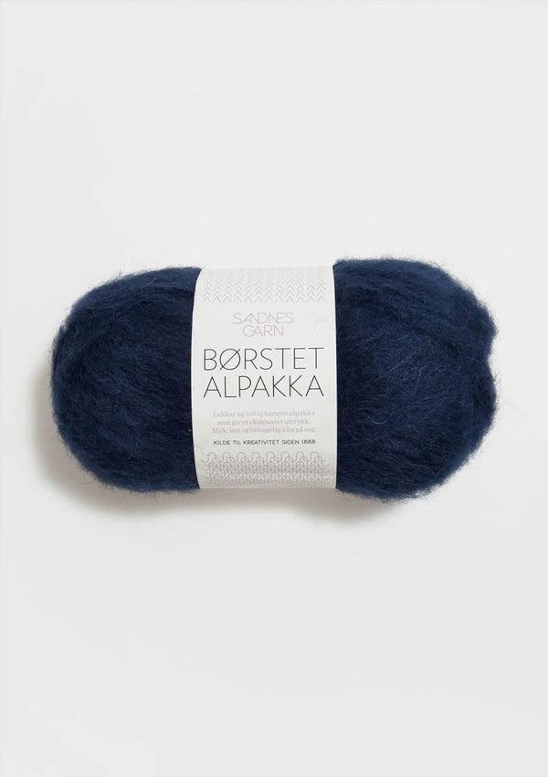Burstet Alpakka Marine Blauw