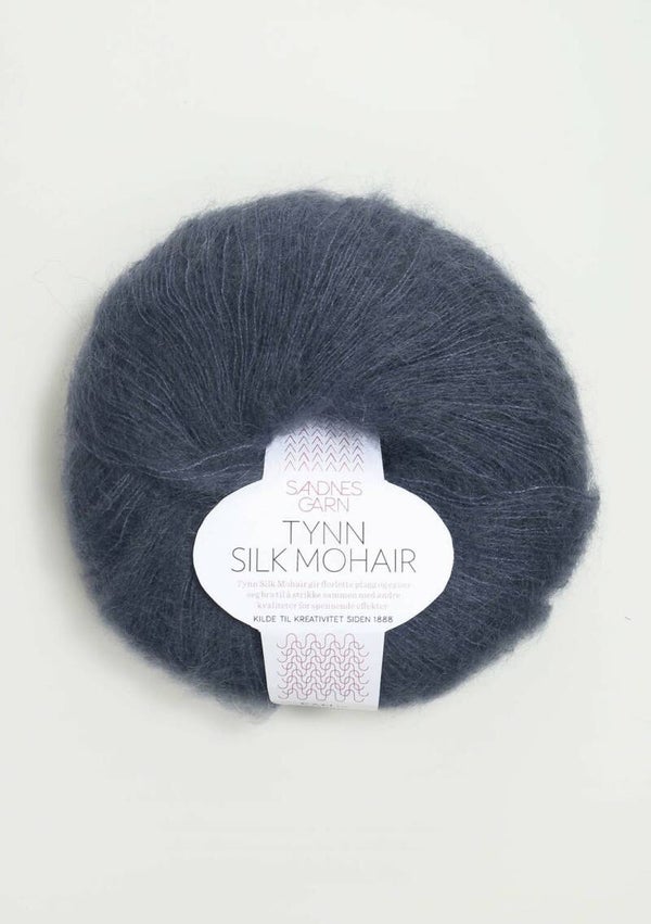 Tynn Silk Mohair Diep Blauw 