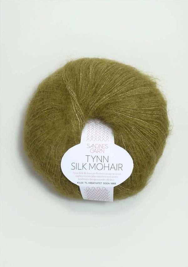 Tynn Silk Mohair Olijven Groen