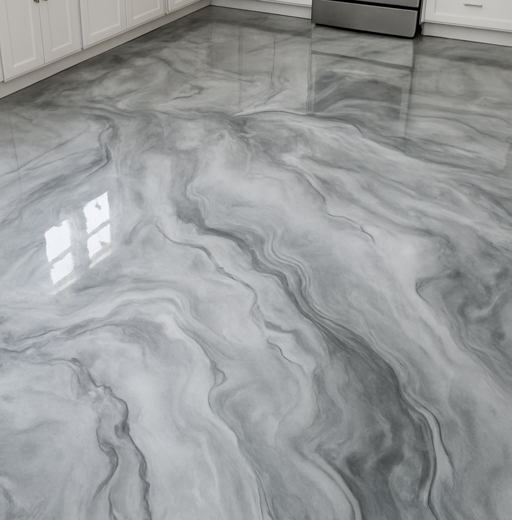 Flooring- Marble efffect flooring