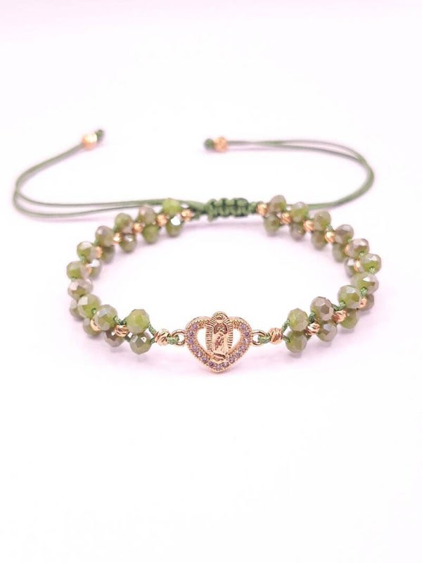 Pulsera de macramé Virgen María