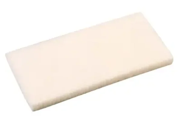 Tampone in feltro bianco - finitura e lucidatura