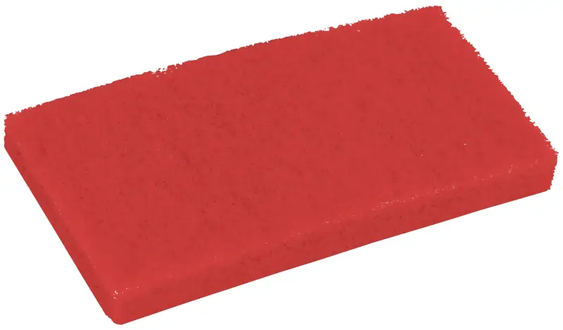 Feltro rosso per lavaggio ordinario con detergenti neutri