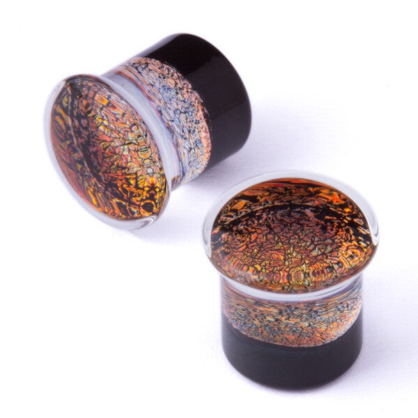 Gorilla Glass - Dichroic Plugs - Red Gold
