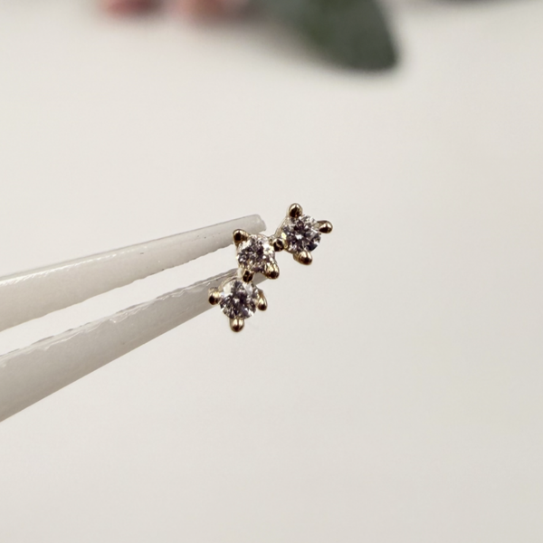 BVLA - 14KT Yellow Gold - Muse - 1mm White Diamonds
