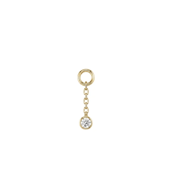 Secret Fauna - 14KT Geel Goud - THe Tear Charm - Lab Grown Diamant