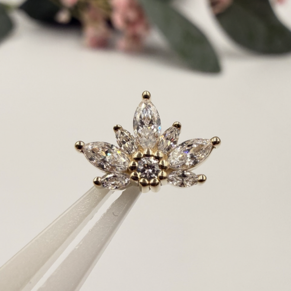 BVLA - 14KT Geel Goud - Small Starling - White CZ