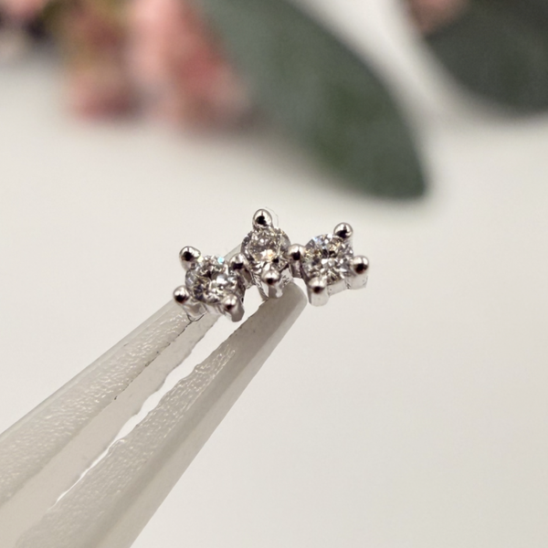 BVLA - 14KT Wit Goud - Muse - 1mm Witte Diamant