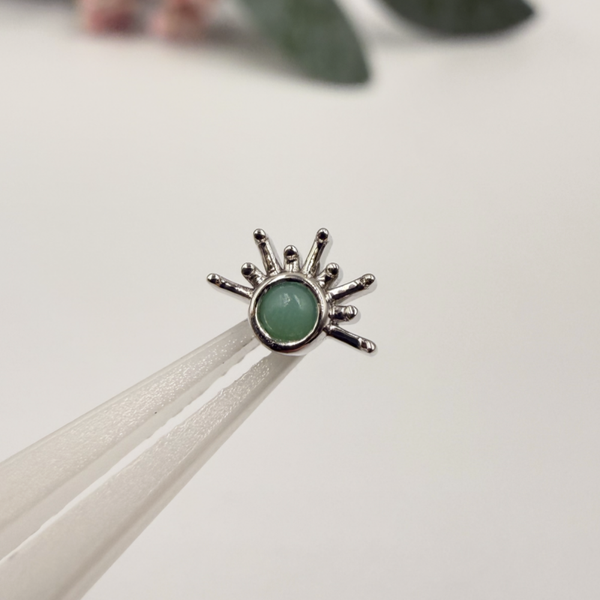 BVLA - 14KT Wit Goud - Live To Tell - Chrysoprase