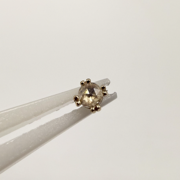 BVLA - 14KT Geel Goud - Cab Prong - Witte Diamant