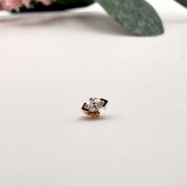 BVLA - 14KT Goud - Beaded Marquise