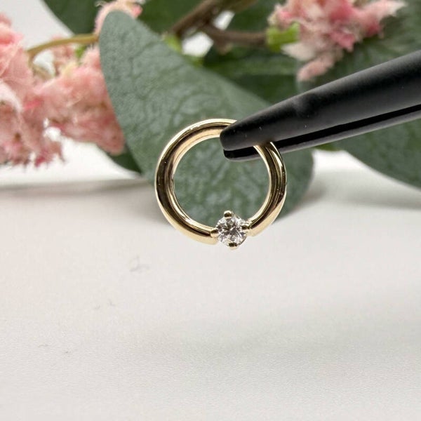 BVLA - 14KT Goud - Seamring Met fixed Diamant