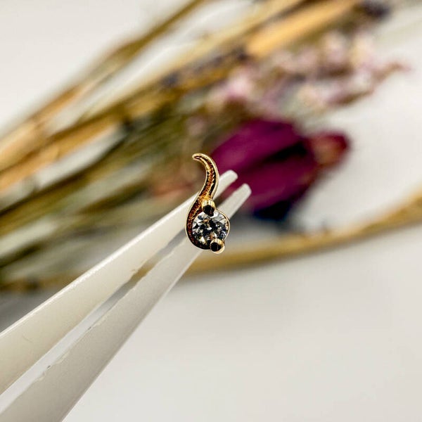 NAGA - 18KT GOLD - Mini S - Witte Diamond