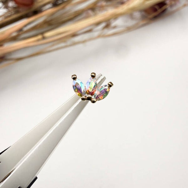Buddha - 14KT Geel Goud - Moet - Mercury Mist - Topaz