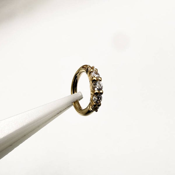 Buddha - 14KT Geel goud - Brigitte - Seam Ring - CZ