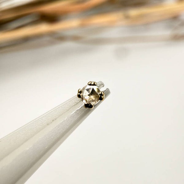 BVLA - 14KT Geel Goud - Cab Prong - Witte Diamant